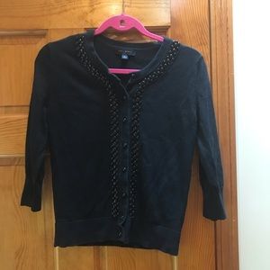 Black Banana Republic Beaded Cardigan